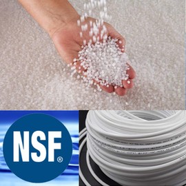 1/4" OD NSF Certified Water Line, 25 Feet of White Tubing for Reverse Osmosis, Ice Maker, and Refrigerator Drinking Water Systems