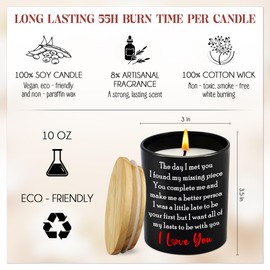 GAUDORA Gifts for Him, Her - Christmas, Valentine, Birthday, Anniversary, Wedding Gifts for Couples, Boyfriend, Girlfriend, Husband Wife Engagement Gift Ideas - Vanilla Lavender Scented Candles 10oz