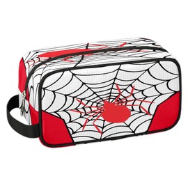 PATTERNFUL Spider Web Travel Toiletry Bag for Kids, Waterproof Hanging Wash Bag Gym Shower Kit for Boys Girls Makeup Bag for Toiletries Accessories