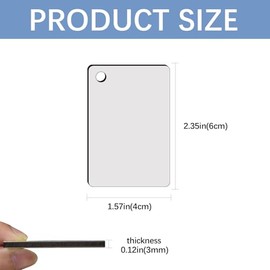 LaiHiulaan 120 Pcs Sublimation Keychain Blanks Rectangle Bulk Products Double Sides 40 MDF Sublimation Keychains Blank with 80 Rings and Clips Heat Transfer for Craft