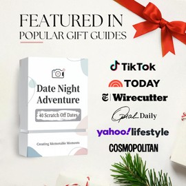 40 Fun Date Night Scratch Off Card Game Ideas, Romantic Wedding Anniversary Couple Gifts for Him, Her, Men, Boyfriend, Girlfriend, Bride, Husband, Wife, Couples Gifts for Bridal Shower, Engagement