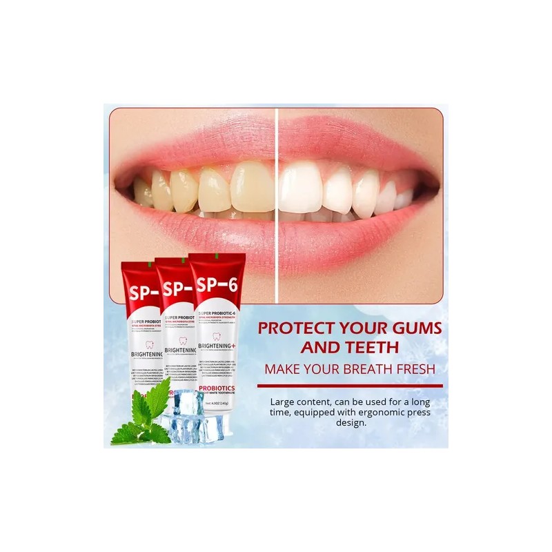 Sp-6 Probiotics Whitening Toothpaste+ Hydroxyapatite 6pcsl