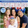 USA Soccer Fan Scarf Set 4-Pack - Patriotic Afro Wig,