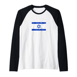Israel flag, star of David, Judaism, support, solidarity Raglan Baseball Tee