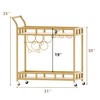 Furmax Bar Cart Home Industrial Mobile Bar Cart Serving Wine