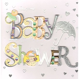 On Your Baby Shower Greeting Card by Talking Pictures Greetings Cards