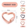 GEDEUBAN 8 PCS Cute Heart Carabiner, Cool Keychain Clip Hook
