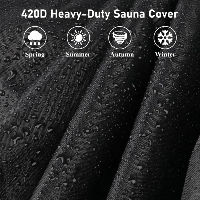 4-Person Sauna Cover Compatible with springspa 4 Person Infrared Sauna