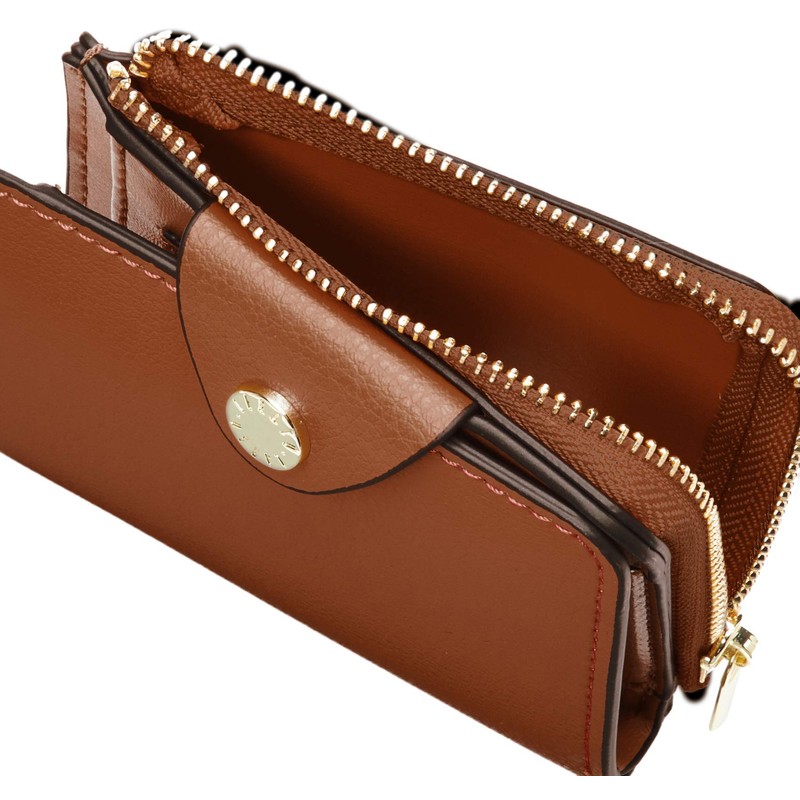 Legato Largo LJ-P0111 Lightweight Bonded Faux Leather Bi-Fold Wallet, Slim,