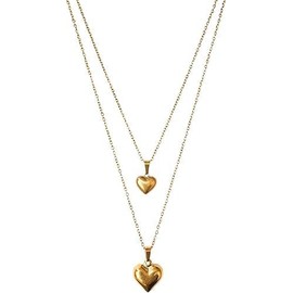 Slayinbyneelima Heart Layered Heart Necklace Pendant Necklace, Cute Love Pendant Necklaces for Women Gift for Her.