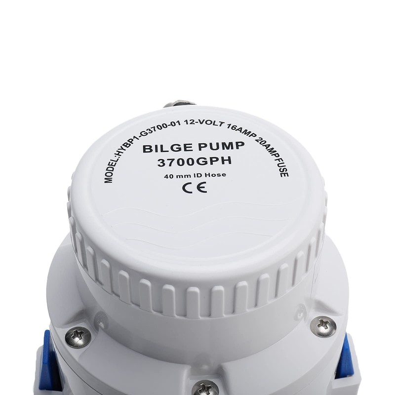 YaeMarine 3700gph 12v Boat Marine Electric Bilge Pump Plumbing Non