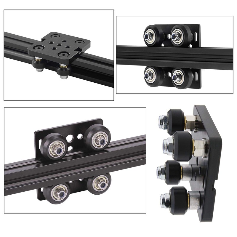 Small Plate Slotted Mini V Shape Wheel Bracket for 3D