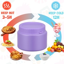 Lunch Box with 13oz Soup Thermo for Hot Food Kids Insulated Food Jar Container with Silicone Water Cup and Spoon & Fork Leak Proof Bento Box Set with 5 Compartment for School Travel