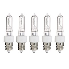 Generic JD 100 Watt 120V E11 Minican Base - JD100CL/MC (5 Pack), Clear Glass