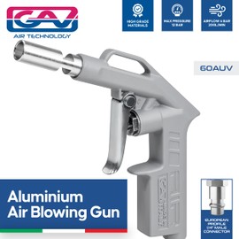 GAV Venturi Compressed Air Gun - Blow Gun - Professional Aluminium Air Gun for Compressed Air Compressor - Made in Italy - 60AUV