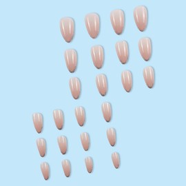 Short Press on Nails Almond Fake Nails with Silver Glitter French Tip Designs Pink Gradient French Acrylic False Nails Kit Full Cover Glossy Y2K Glue on Nails Daily Wear Stick on Nails for Women 24PCS