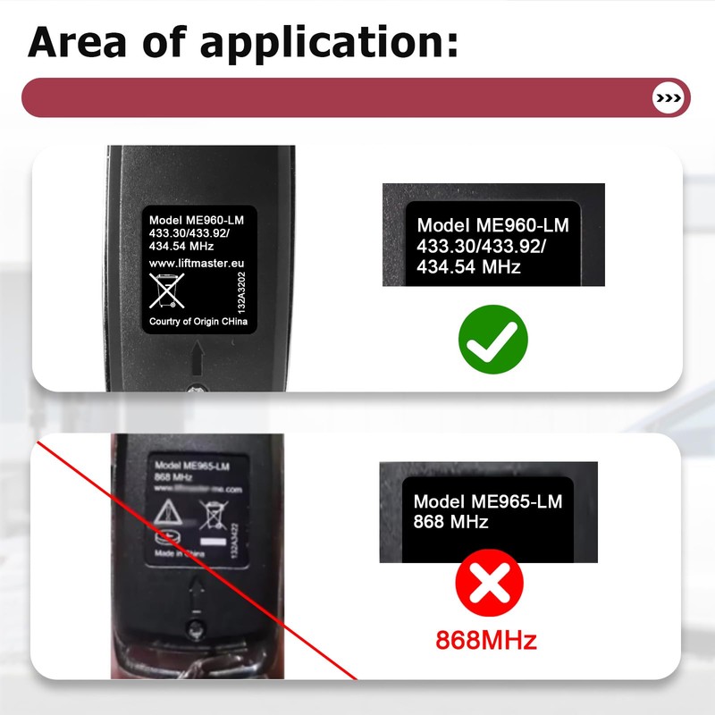 2PCS Garage Door Opener Hand Transmitter Replacement for Liftmaster TX4UNIF,