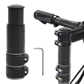 APOMOONS Handlebar Riser Bicycle with Hex Key, Bicycle Handlebar Raiser Aluminium Cube Handlebar Riser MTB Bicycle Handlebar Riser for 28.6 mm MTB Road Bike and City Bikes (Black, 138 x 28.6 mm)