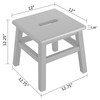 eHemco Solid Hardwood Step Stool for Adults and Kids, 12.25