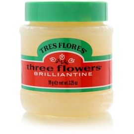 Three Flowers Brilliantine Hair Styling Pomada sólida 3.5 onzas (paquete de 8)