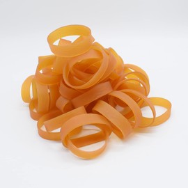 BCQLI Rubber Bands Thick, 1.5 inch Diameter, 3-4 Times the Tensile Rate, Strong Yellow Rubber Band, 50pcs