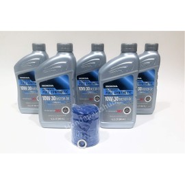 Honda Genuine 10W-30 Full Synthetic Oil Change Kit w/A02 Filter & Drain Washer