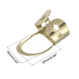 sourcing map 3 x Finger Picks Stainless Steel Small Size for Guitar Gold Tone