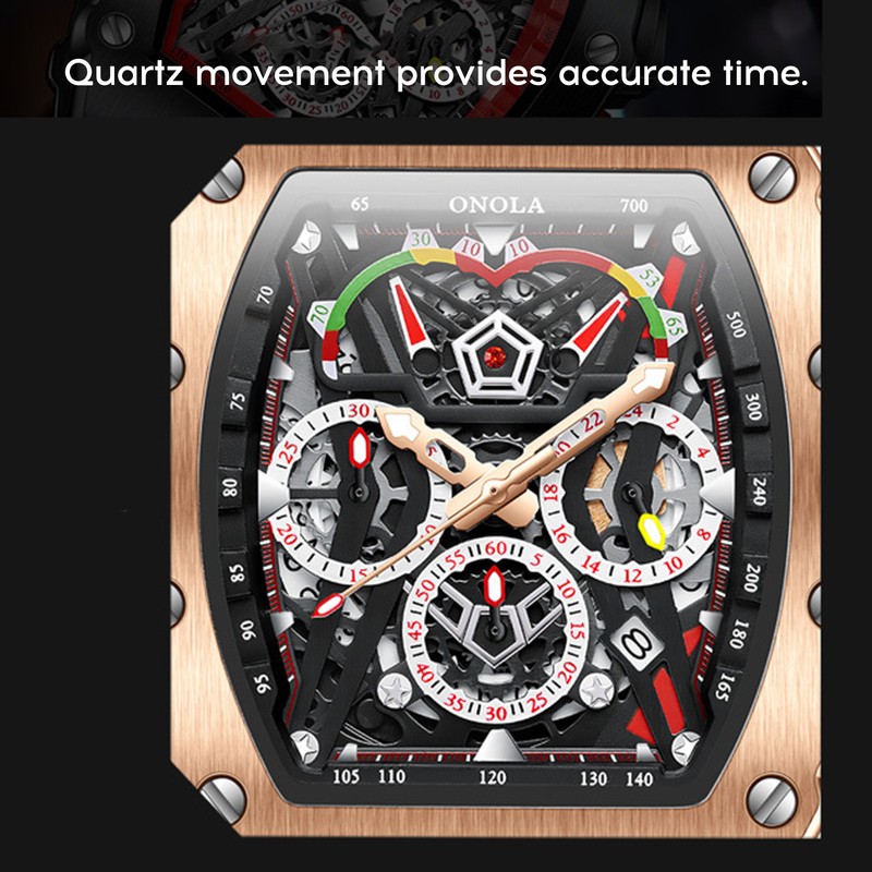 Men's Quartz Watch Silicone Strap Fashion Business Wrist Watch