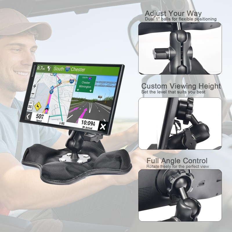 VAUBORTTI Friction GPS Mount Holder for Garmin DriveSmart 86, Adjustable