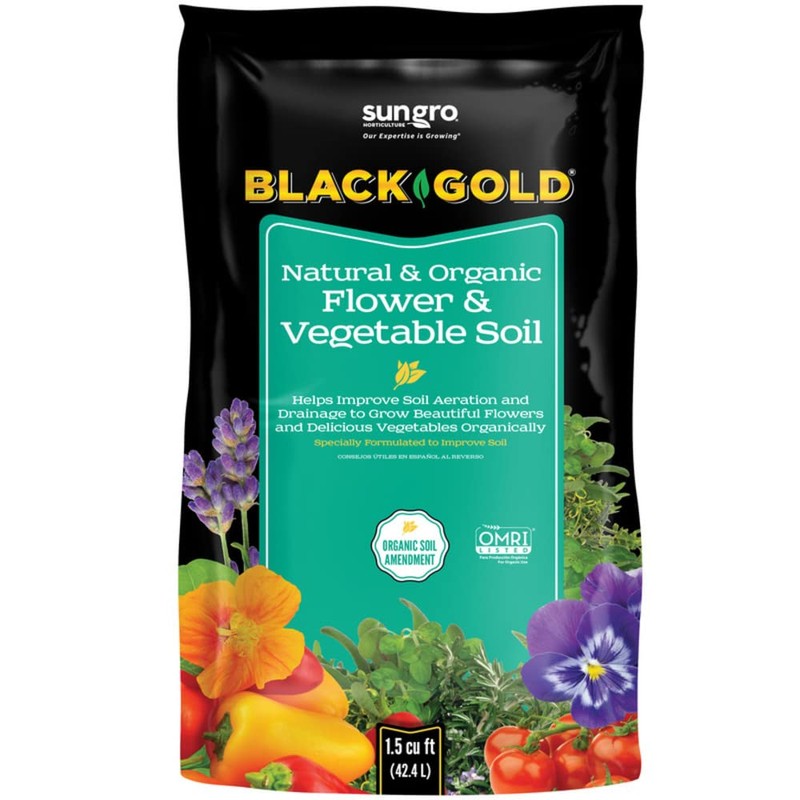 Black Gold Organic Flower and Vegetable Garden Soil 1.5 cu