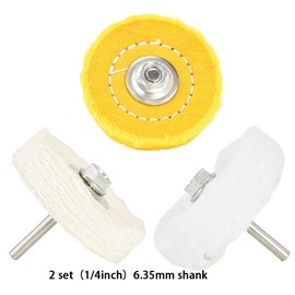 QZATACAEN Pack of 7 76 mm Polishing Discs Polishing Soft (30-Ply) / Fine (50-Ply) / Medium (36-Ply) / Coarse 1/2 Inch 12.7 mm Thick / Rough 1/2 Inch Thick 3/8 Inch Pin Hole with 2 Sets 1/4 Inch Shank