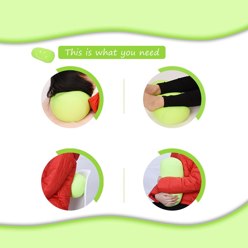 Natudeco Micro Pillow Back Pillow, Cylindrical Mini Pillow, Micro Ball