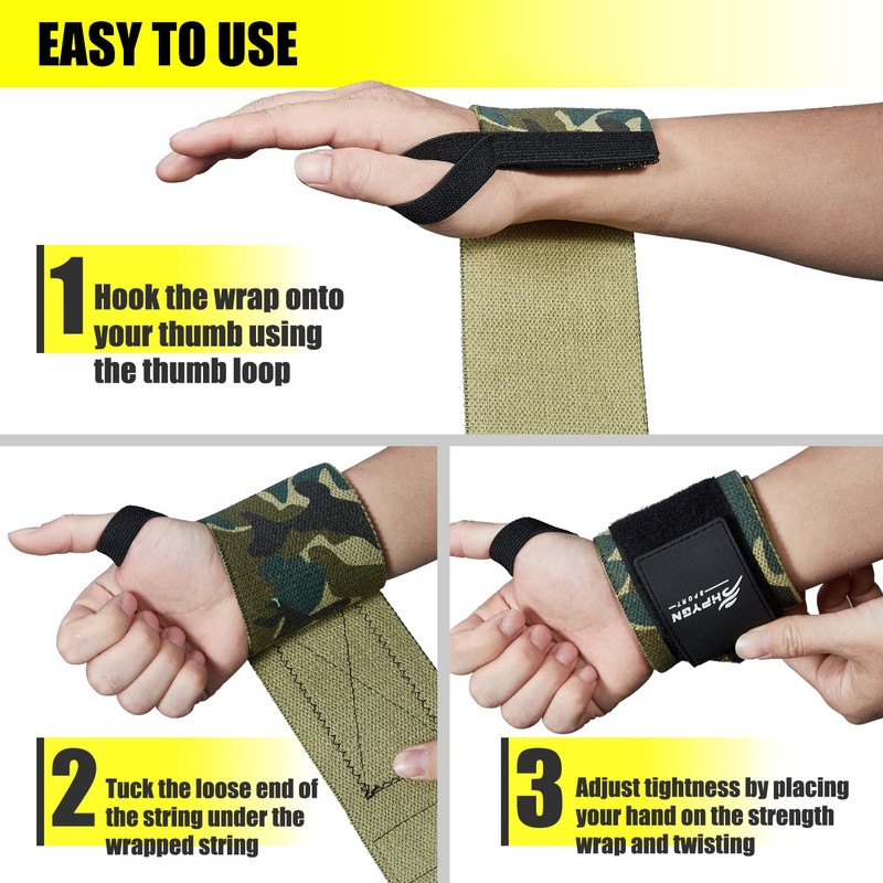 Wrist Wraps, Wrist Support for Weightlifting, Powerlifting, Strength Training, Benching,