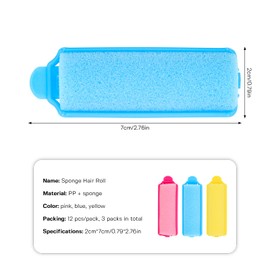 Bailinks Foam Sponge Hair Rollers, 36 Pieces Soft Curlers for Short Hair, DIY Hair Styling Hairdressing Tools Hair Rollers for Women and Children (20 mm)