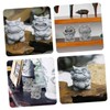 KONTONTY 2pcs Mini Lion Sculpture Lions Mane Adornment Statue Decor