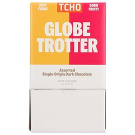 TCHO Globe Trotter Chocolate Squares (60 count) | Holy Fudge & Born Fruity | Single Origin, Plant Based, Organic & Fair Trade, | Non GMO, Non-Dairy, Vegan, Soy Free | (7g each)