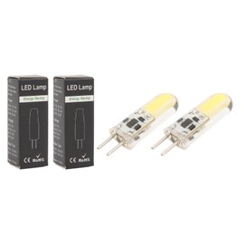 2PCS Silicone LED Light Bulb GY6.35 COB 1505 3W 12V 300LM for Cabinets Closets Outdoor Home Office Ceiling Cold White Light 6000K‑6500K