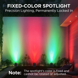 InnoGear Solar Lights Outdoor Waterproof Solar Garden Light for Outside Yard Landscape Lighting Pathway Spot Lights Spotlight Wall Light Auto On/Off, Pack of 2 (Red and Green Light)