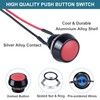DMWD 2pcs 12mm Waterproof Metal Momentary Domed Push Button Switch