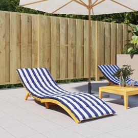 TREATLIFE HOME Sun Lounger Cushion with Water-Resistant Fabric, Blue and White Stripes, Ideal for Outdoor and Indoor Use