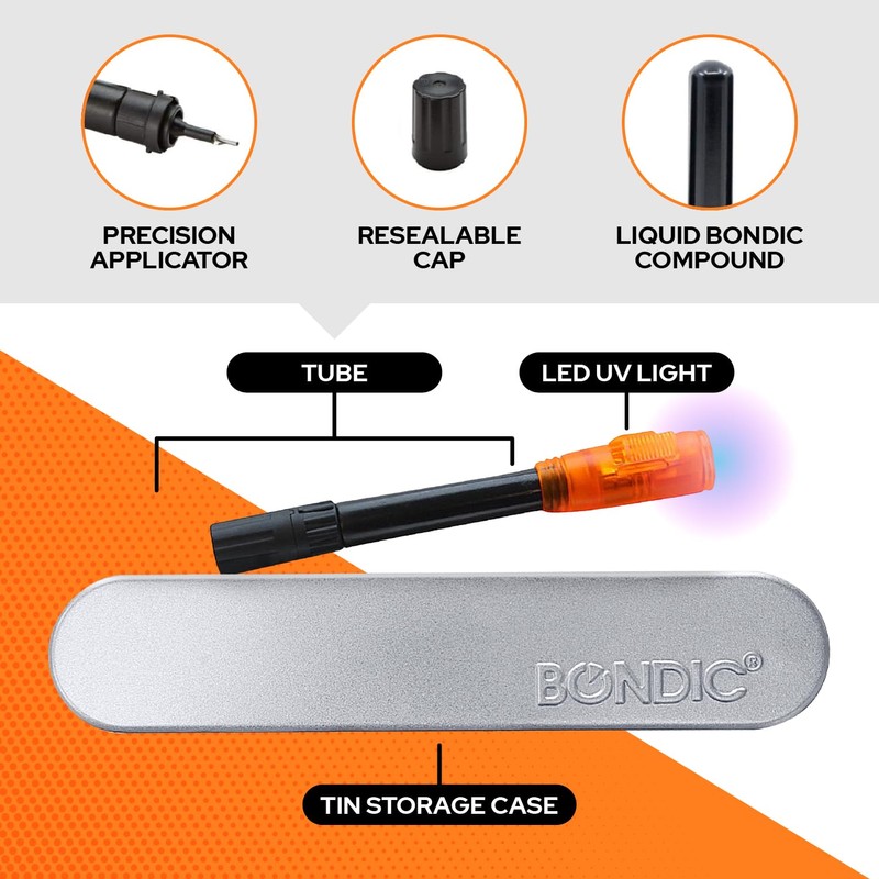 Bondic LED UV Glue Kit, Super Glue, Liquid Plastic Welder,
