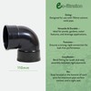 eco-filtration 110mm/4 Knuckle Bend – Durable PVC Pipe Connector for