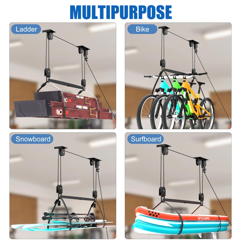 KOSEOO Kayak Hoist for Garage Ceiling Storage, Kayak Lift Pulley