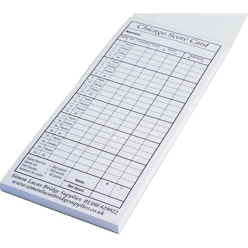 Simon Lucas Designer Bridge Score Pad - Labrador - Chicago