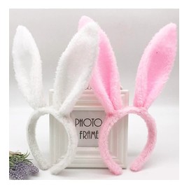 Sodom & Gomorrah Rabbit Ear Headband, Women's, Kids, Halloween, Rabbit, 2023, Zodiac, Year of the Year, Cosplay, Costume, Christmas Maid (9 Outer Black x Medium White)