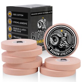 Bighorn Athletics Jiu-Jitsu & Judo Finger Tape, 0.5-Inch x 45-feet, 8-Rolls (Nude) - Versatile Tape for Martial Arts, Climbing, and More