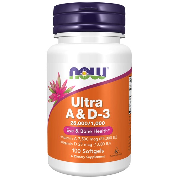 NOW Supplements, Vitamin A & D3 25,000/1,000 IU, Eye Health*,