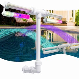 RLRTWIN Pool Fountain Lights Waterfall for Above & In-Ground Pools with LED Lights, Remote Control for Above Ground Pool
