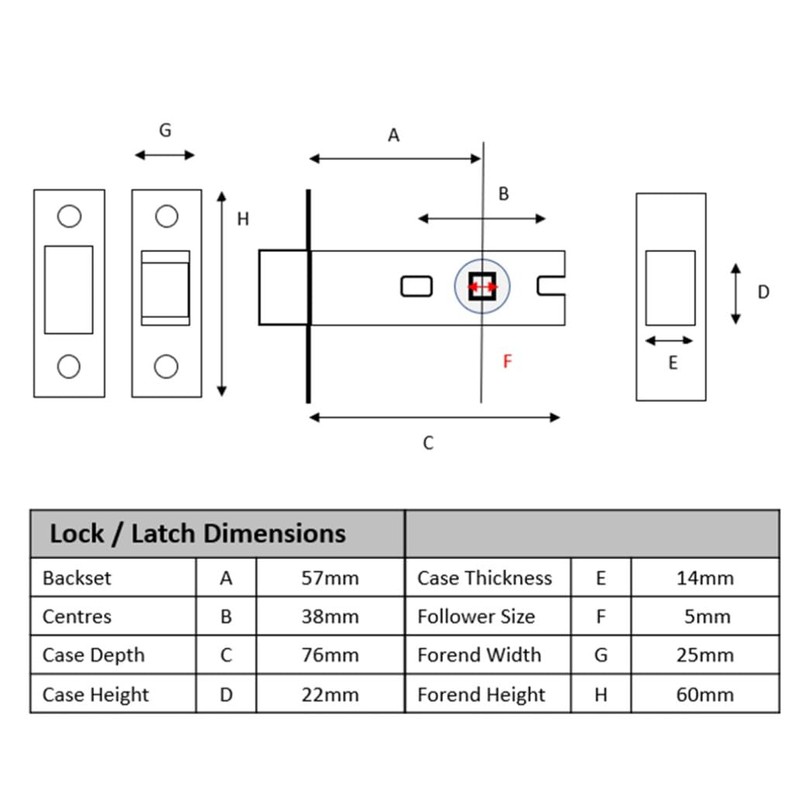 HANDLEZONE® Bathroom Toilet Door Deadbolt Lock - Satin Stainless Steel