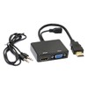 JSER HDMI to VGA & HDMI Female Splitter with Audio